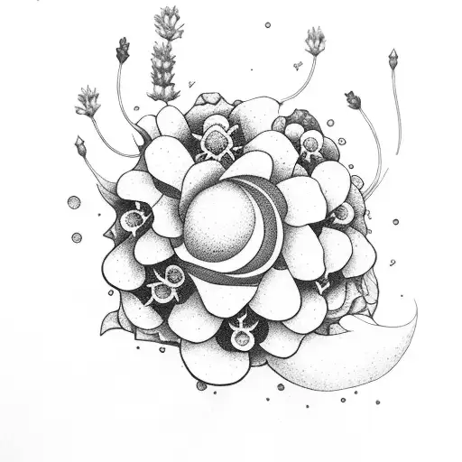 Aquarius And Lavender Flowers