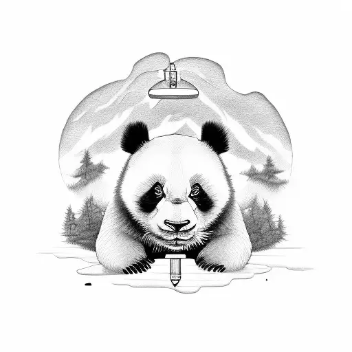 Panda Defending Me From The Evil In The World With An Endodontic K-file