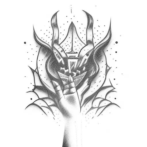 Dark Rave Written On Hands