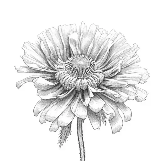 Poppy Chrysanthemum Daisy Carnation Bouquet