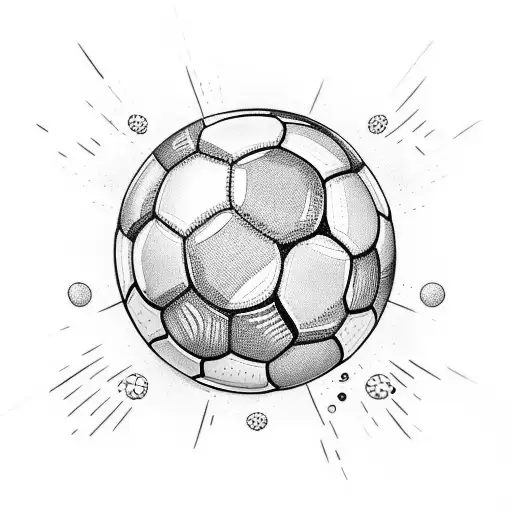 Create A Tattoo Of A Soldier Kicking A Soccer Ball