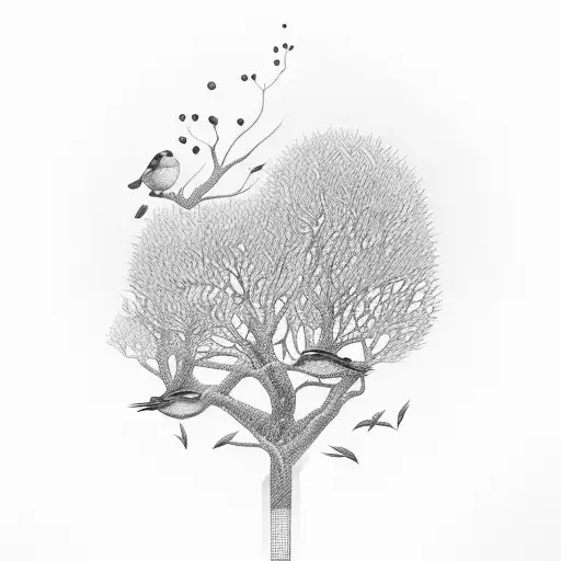 A Dotwork Design Of A Honda Stepwgn Rg 1 Integrated With Elements Of Nature Like Trees And Birds