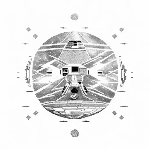 A Desk With A Computer Screen Displaying A Space Battle Scene From Star Wars