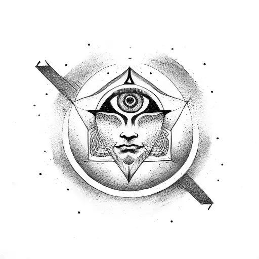 Third Eye Symbol With Mandal