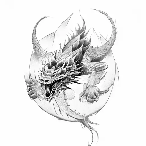 Japanese Dragon And Messi Fish