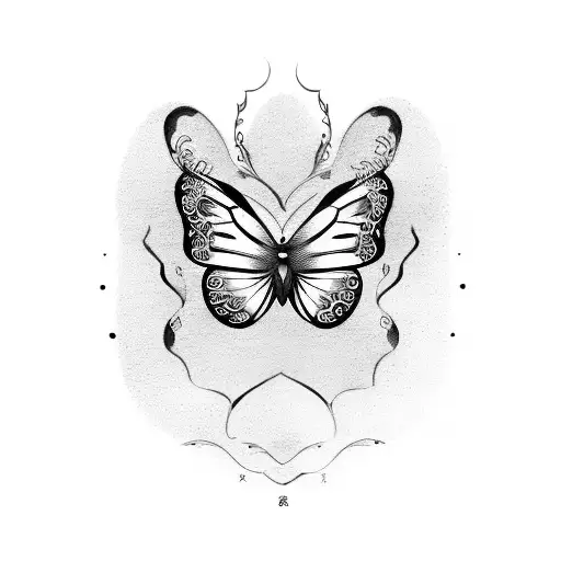 Butterfly With Chinese Writing