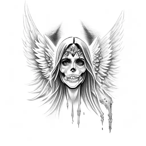 Angel With A Skull And An Angel Number