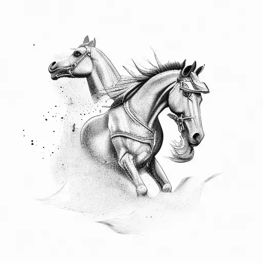 Horse Flying On A Scooter