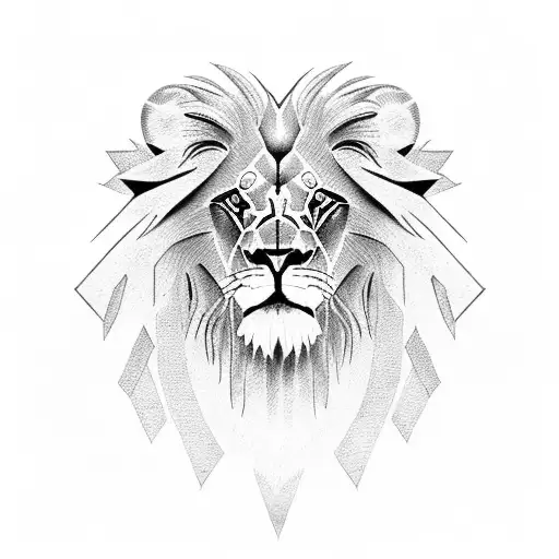 Lion With A Cross As The Left Eye