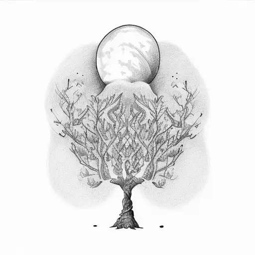 Apple And Tree Representing Fater And Son