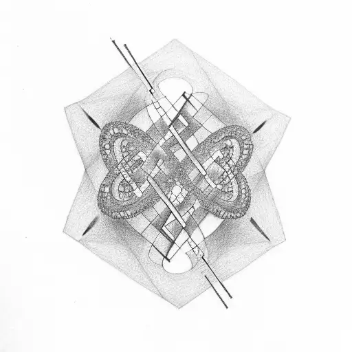 A Minimalist Tattoo Of A Dna Double Helix With Musical Symbols Incorporated