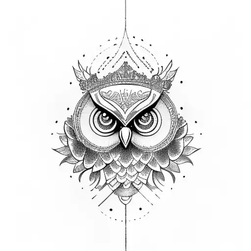 Owl Lotus Crown Open Book