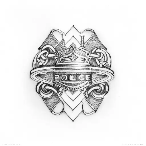 Police Blueline Cross Handcuffs