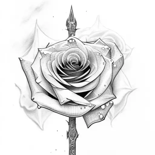 Rose With Sword