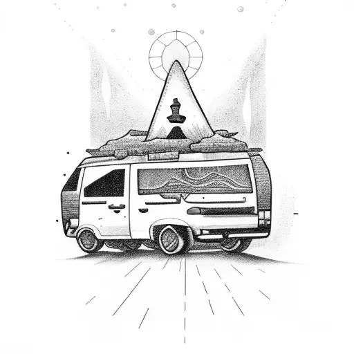 Black Jesus Driving An Astrovan That Is Primarily White With Red Accent