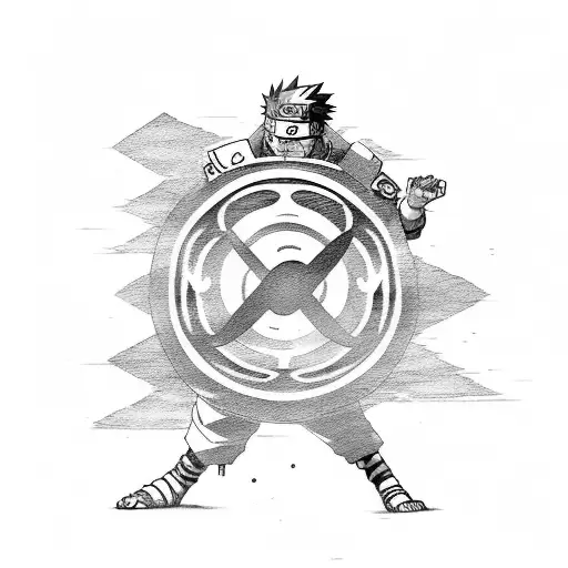 A Dynamic Scene Of Naruto Using His Rasengan Against An Enemy