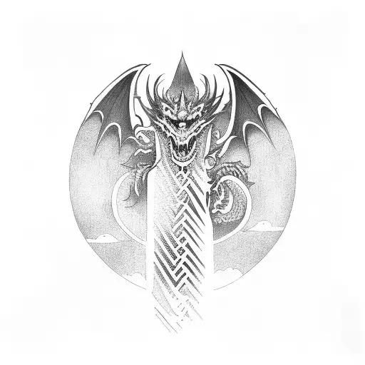 Dragon Protecting Man