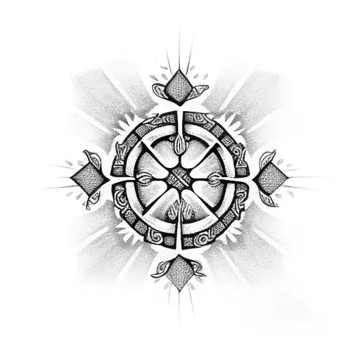 Maltese Cross Covered By Shamrock