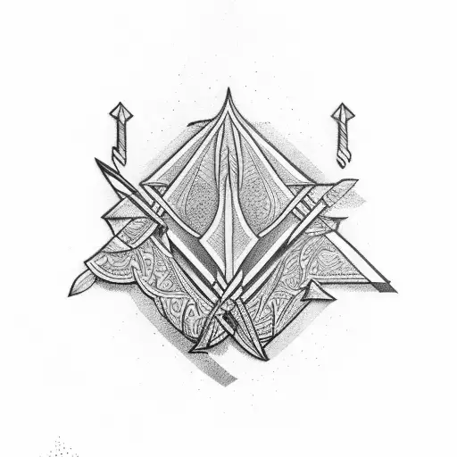 Arrow Made Of Wood Pointing South