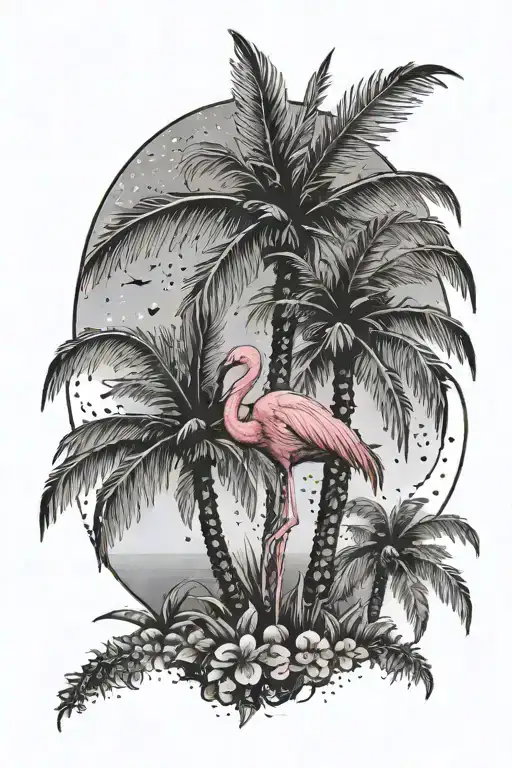 Flamingo Palm Trees