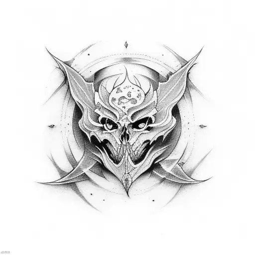 Create A Tattoo That Represents The Concept Of Manifestation In A Dark Fantasy Style