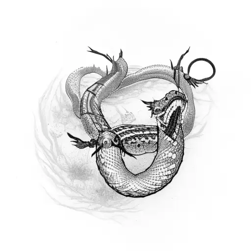 Hognose Snake Around A Willow Tree