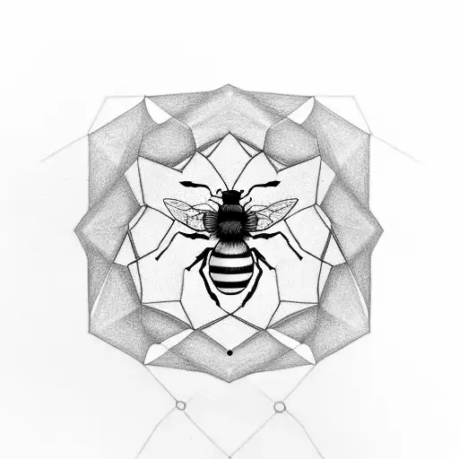 Hexagon With Bee Pi Symbol Semicolon Dog Nose And Golden Ratio