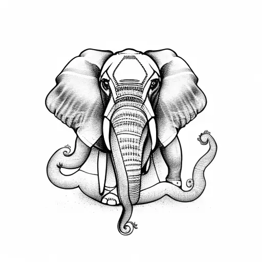 Indian Elephant Reading Book In Beach