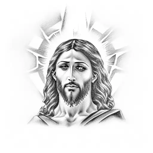 Jesus On A Black Painted Cross