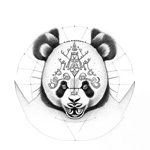 Panda En Forma De Bicicleta