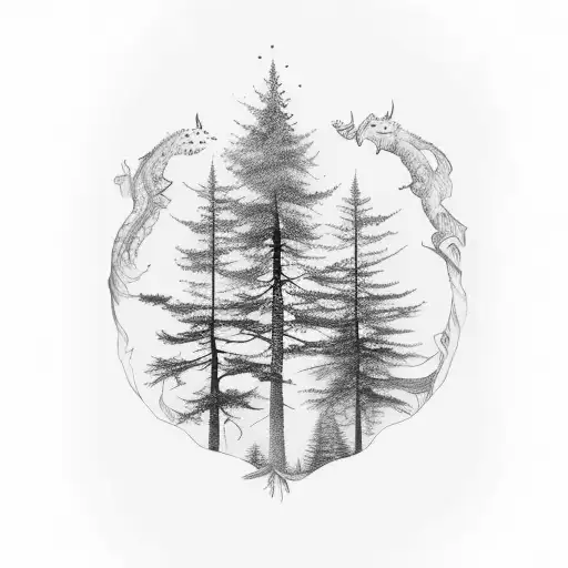 Southern Germany Treetop Forest Line