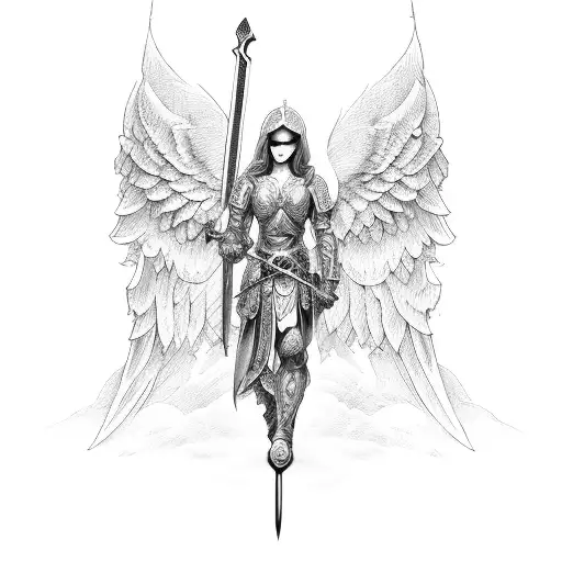 Guardian Angel And Sword