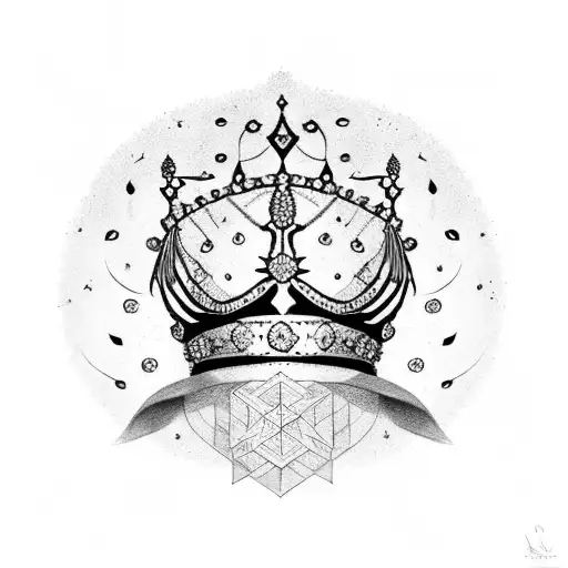 Queen's Crown With Arabic Elif Letter