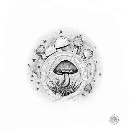 A Psilocybin Mushroom Shoots A Star From A Bow