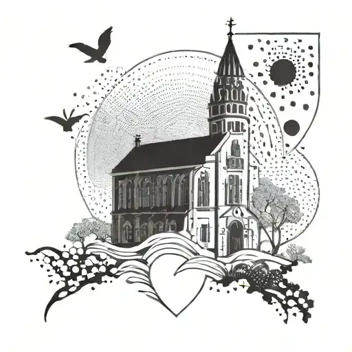 Especially The Ik Hou Van Utrecht With The Church Silhouette Black And White