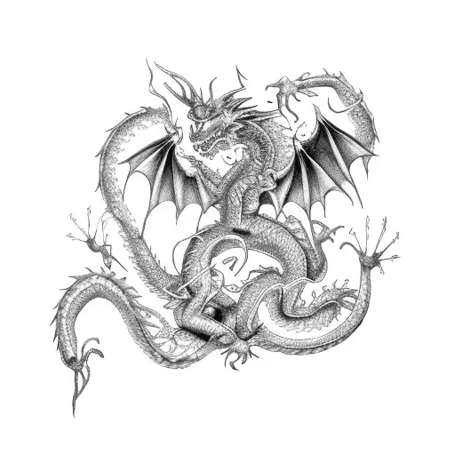 Dragon Heart Fairy Initials S & K