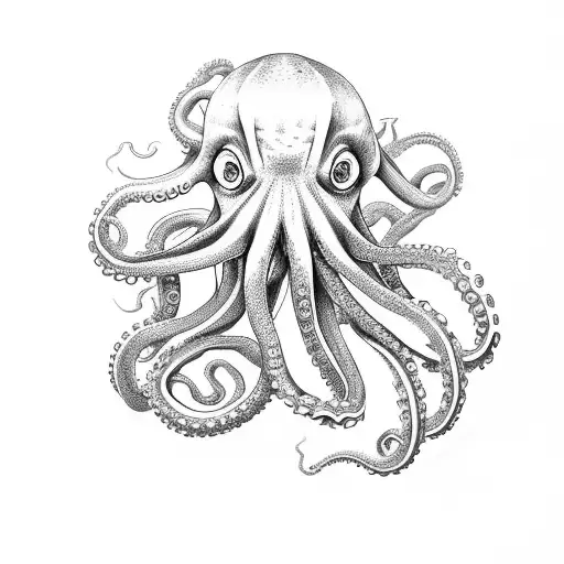 Octopus Tentacle Wraping From Behind Knee Down The Shin