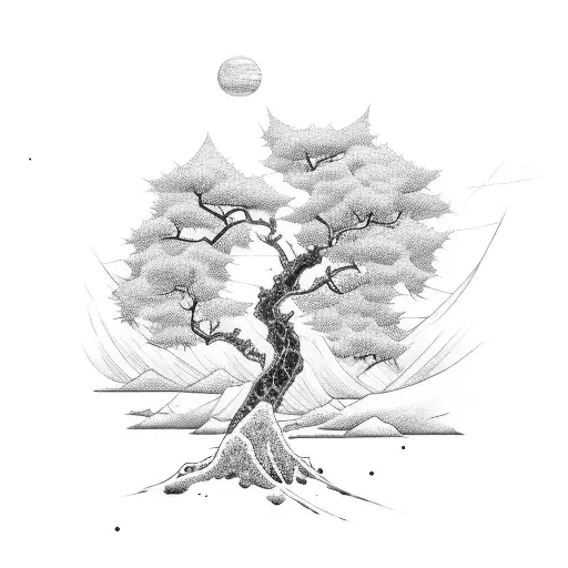 Nana And Pop With A Japanese Tree