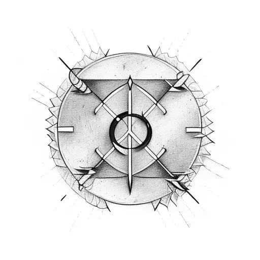 5 Arrow Circular And The Letter D H T S S