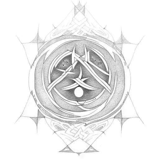 Moon Inside Gaelic Knot