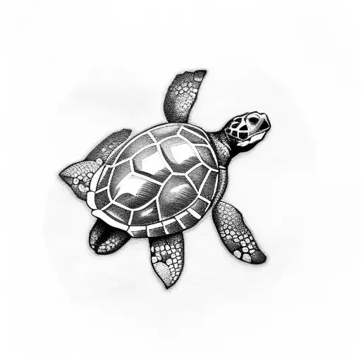 Baby Turtle With Rose