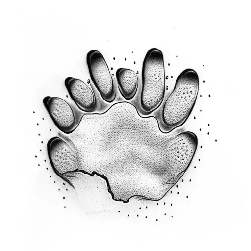 Dog Paw With 7 Stars