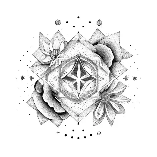 The Constellation Of The Sign Of Aquarius With Flowers