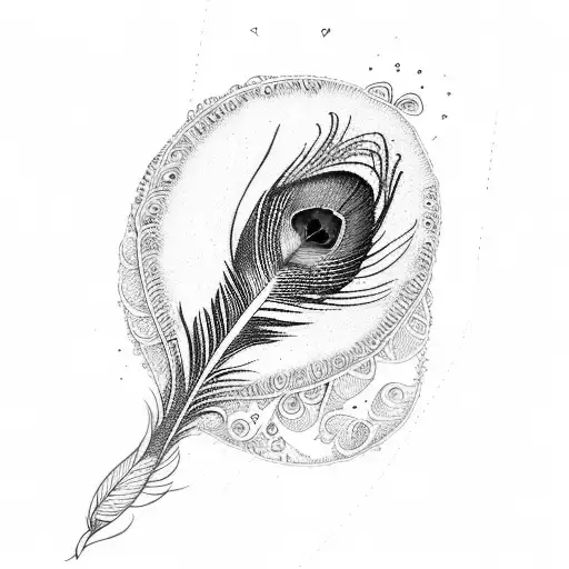 Peacock Feather With Heart Rate