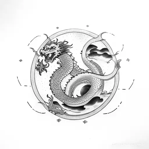 The Dragon Circles The Moon