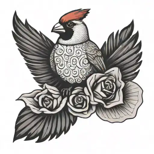 Design A Tattoo Featuring A Mexican American Veteran Symbol With A Houston Texas Cardinal