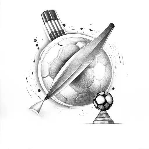 A Cricket Bat And Ball With A Formula One Car Speeding By