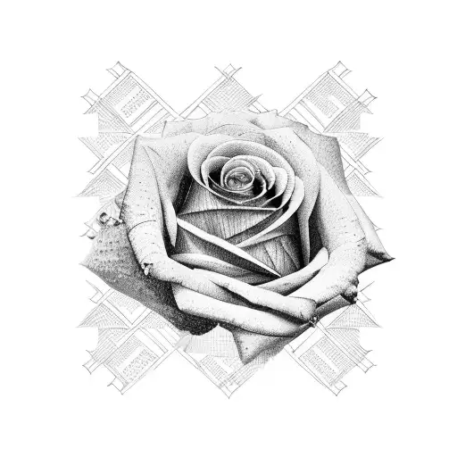 A Rose Made Out Of Paper Checks