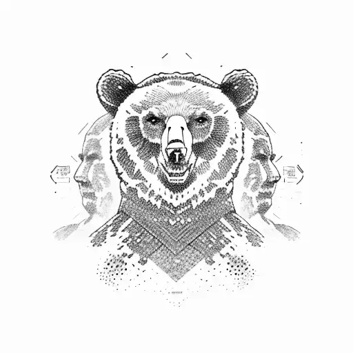 Three Bears With An Eagle