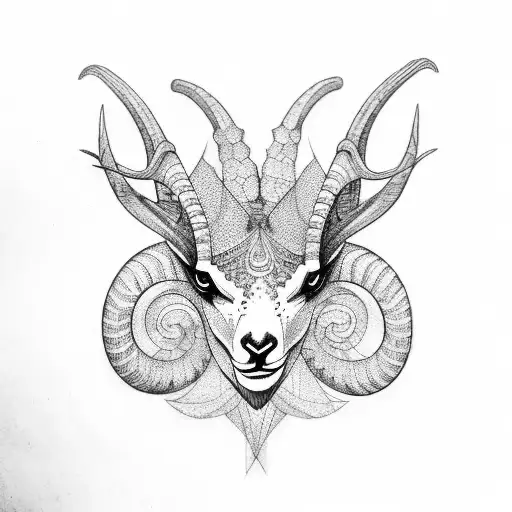 Ibex And A Fish Geometric